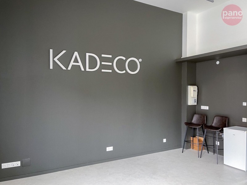 Lettres reliefs 3D en PVC pour Kadeco à Saverne