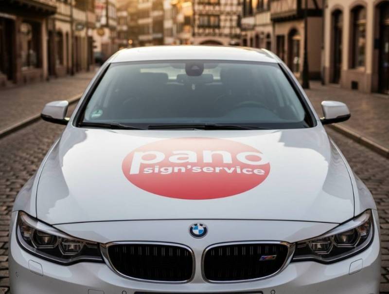 Plaque magnétique publicitaire pour véhicule par Pano'Sign Services