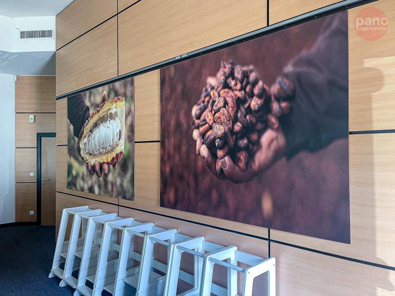 Impression grand format sur panneaux Dibond pour le Musée du Chocolat à Geispolsheim